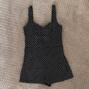 Zara Black and White Polka Dot Romper